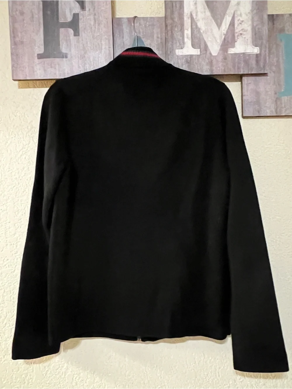 Gucci Wool/Silk Blend Bomber Jacket, size L